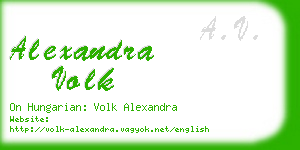 alexandra volk business card